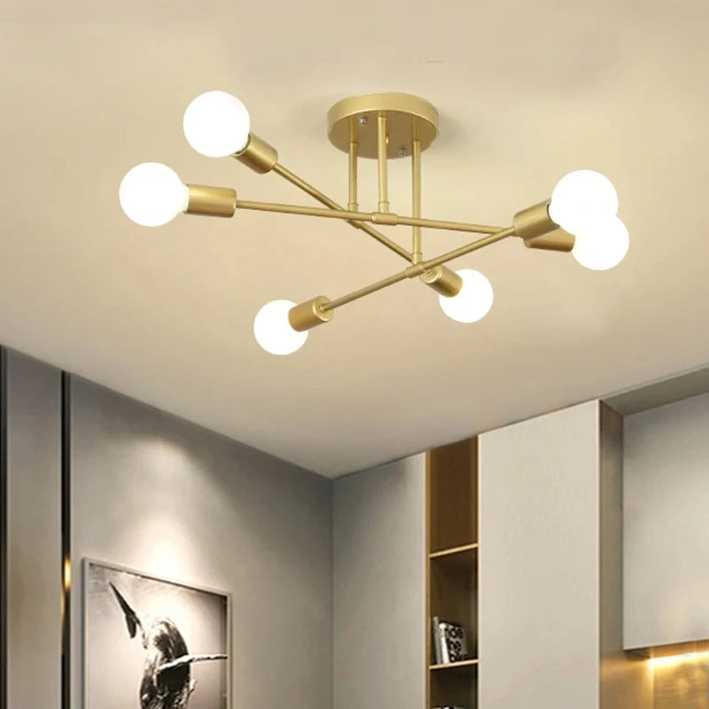 Nordic minimalist pendant light E27 LED ceiling chandelier