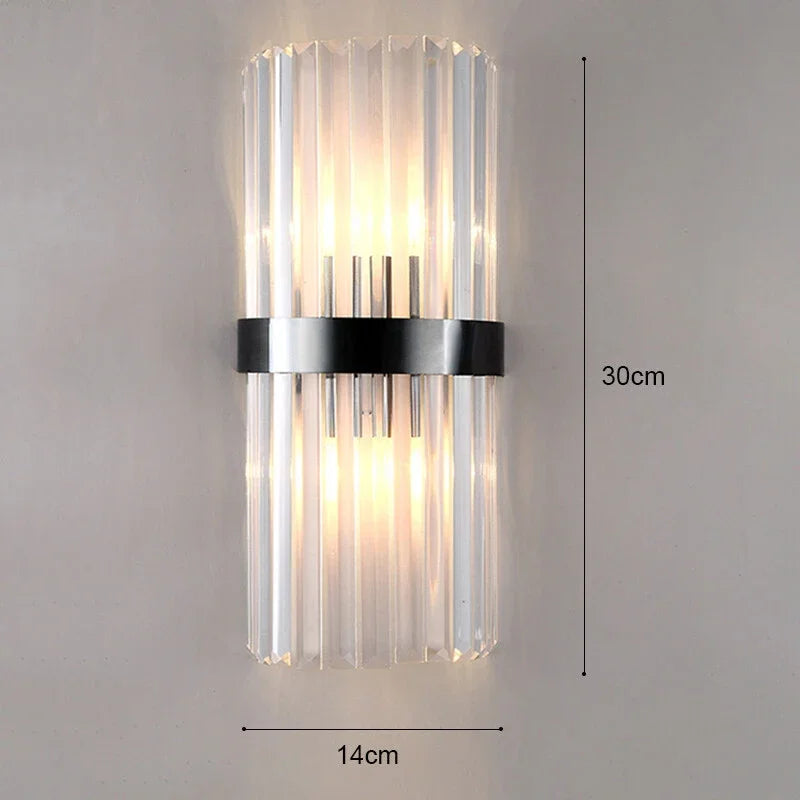 LED crystal sconce warm cool white colour options