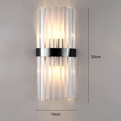 LED crystal sconce warm cool white colour options