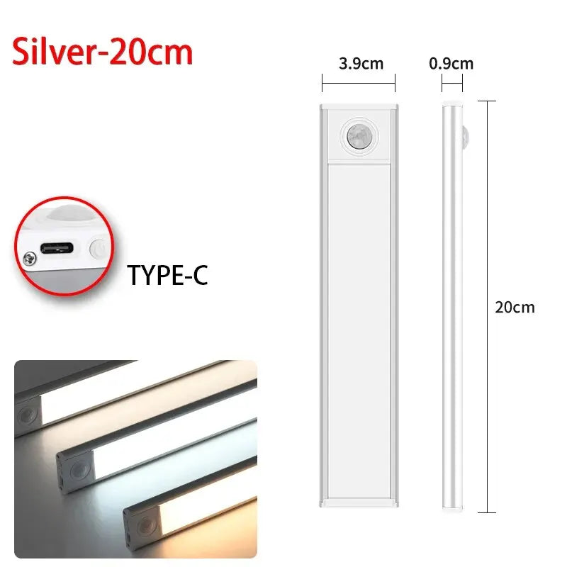 LED under cabinet light slim profile design side view