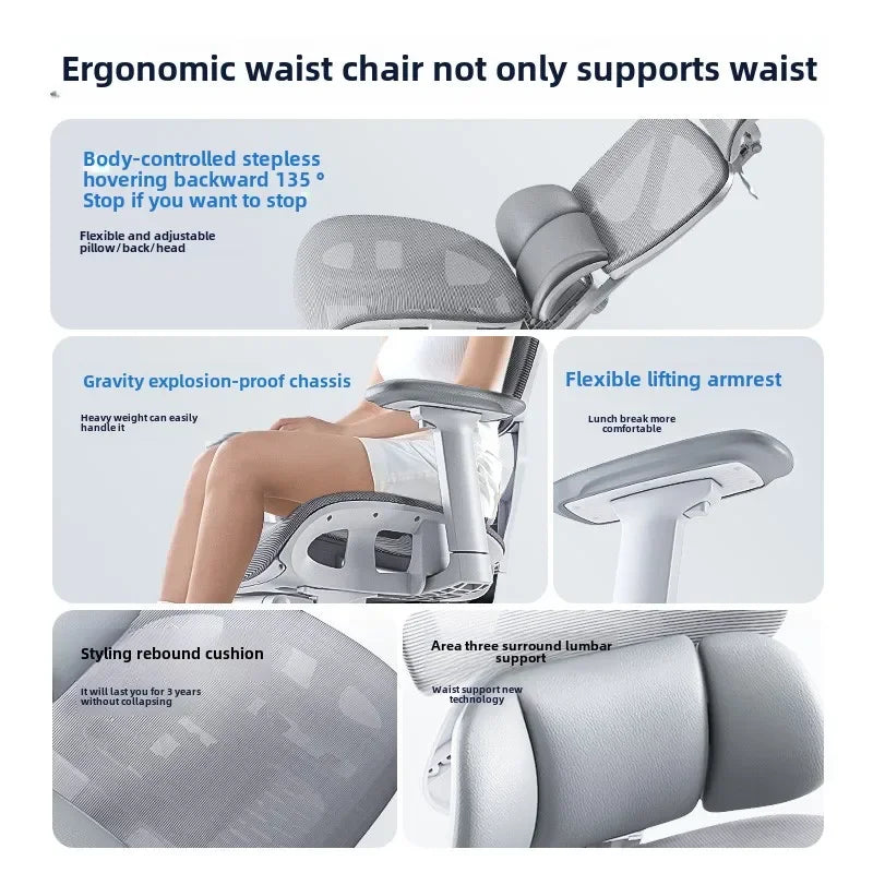 Ergonomic gaming chair reclined position side view