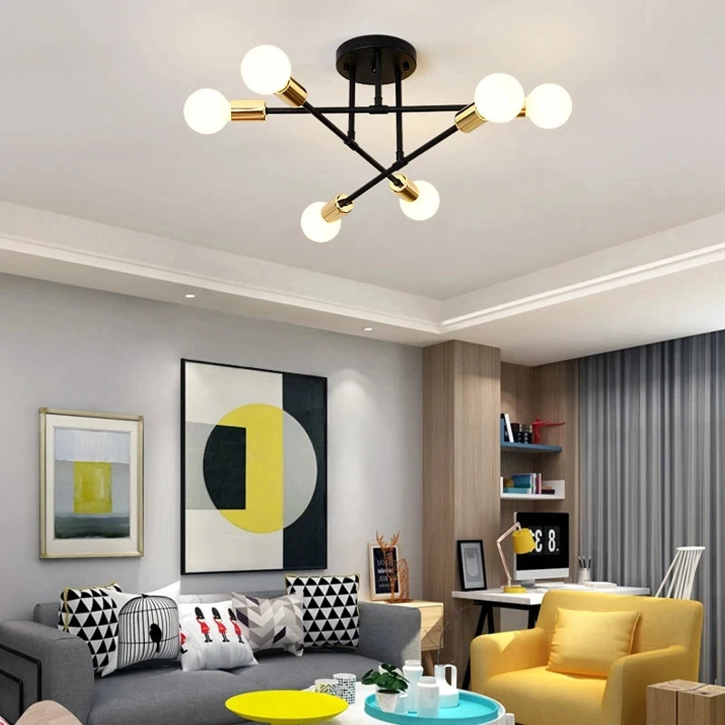Nordic pendant light gold finish living room dining