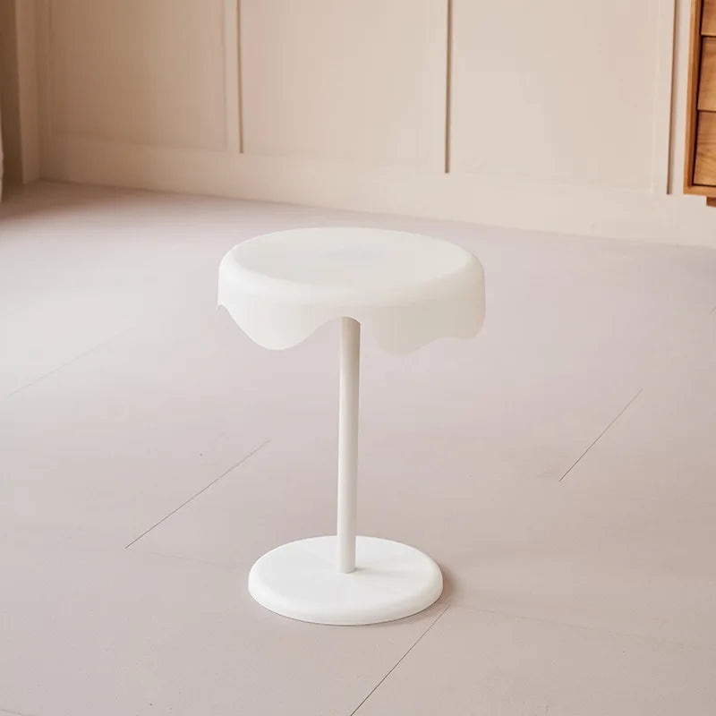 Round Bedside Table | Small Accent Side Table for Living Room