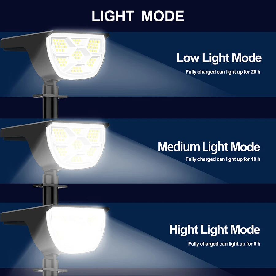 Outdoor solar spot light 3 lighting modes