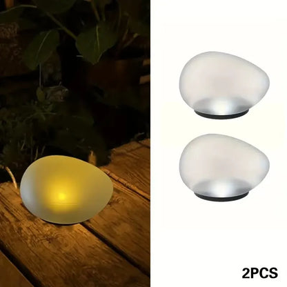 Solar Pebble Ground Light | Frosted Portable Garden Lantern