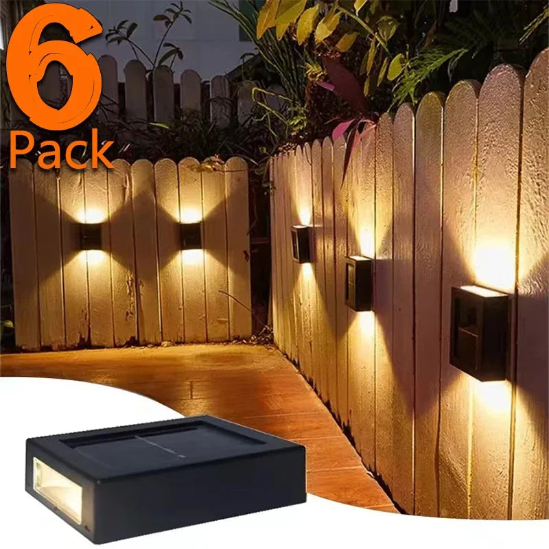 Solar wall washer light outdoor waterproof LED up down