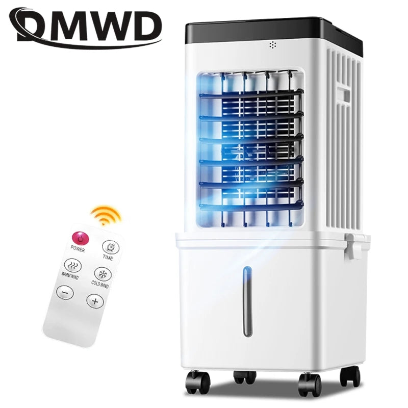 Evaporative Air Cooler 15L | Portable Swamp Cooler Fan with Remote & Ice Crystal Cooling for Home
