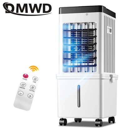 Evaporative Air Cooler 15L | Portable Swamp Cooler Fan with Remote & Ice Crystal Cooling for Home
