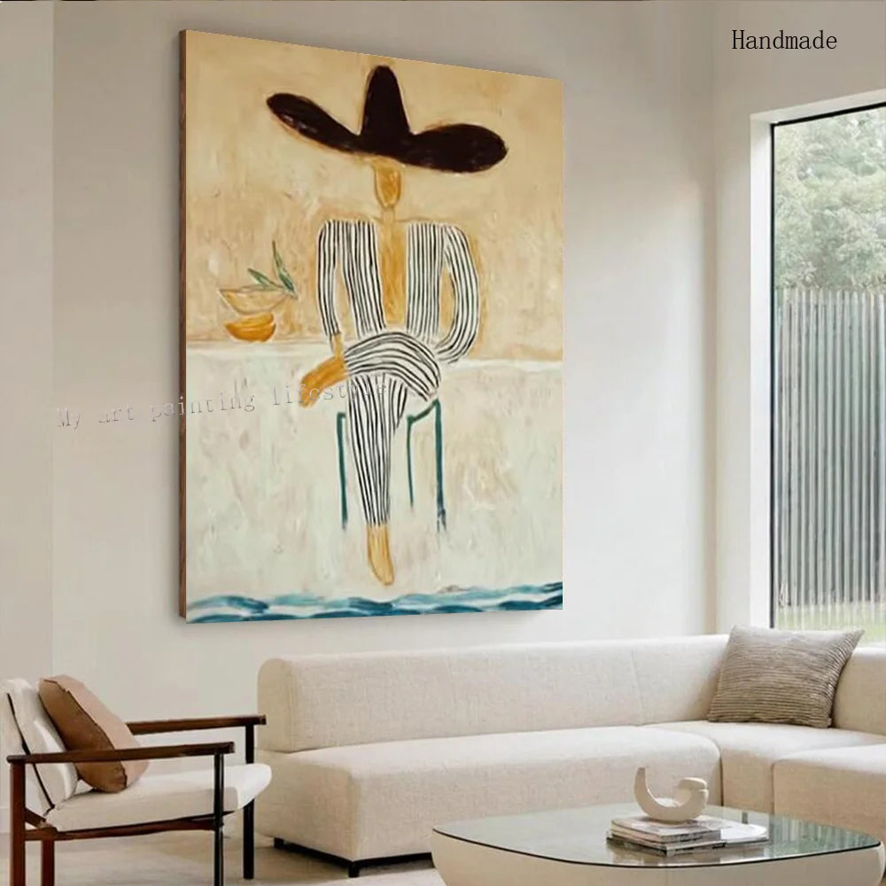 Abstract Oil Painting on Canvas | Handmade Wall Art for Living Room