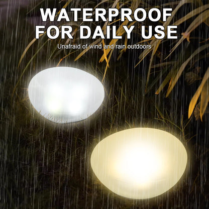 Solar Pebble Ground Light | Frosted Portable Garden Lantern