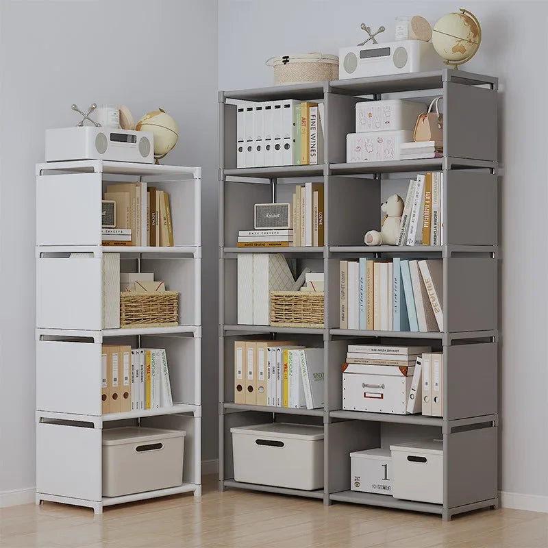 Freestanding Bookcase | Multi-Tier Display Shelf Easy Assembly