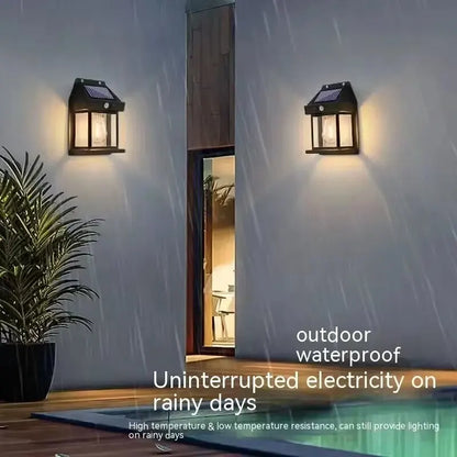 Solar Wall Lantern | Outdoor LED Garden & Fence Light with Motion Sensor