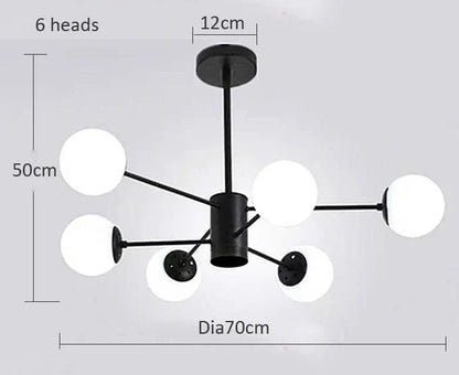 Black frame glass chandelier dimensions, 70cm wide by 50cm high