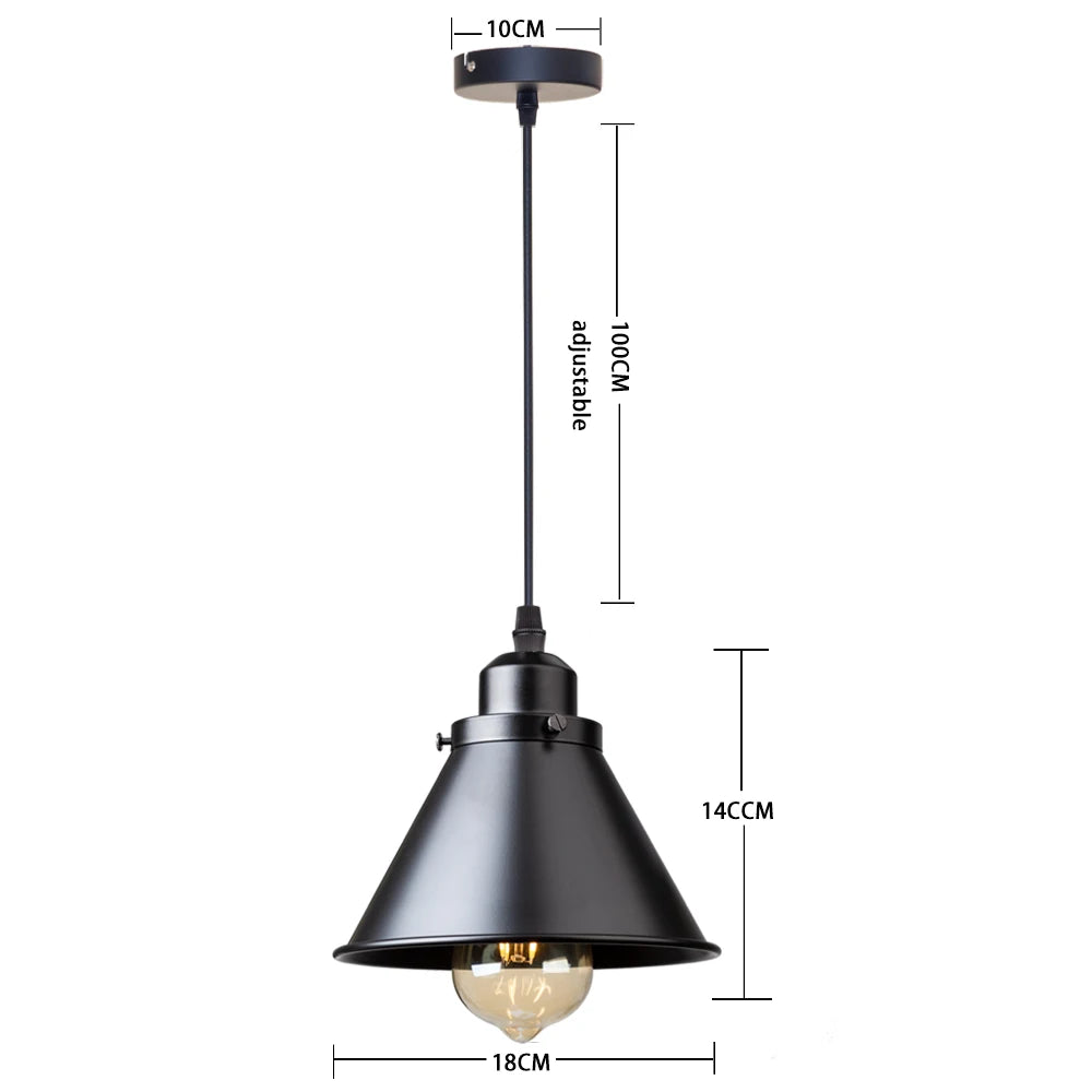 Loft | Industrial Retro Pendant Light – Single & 3-Light Cluster, E27