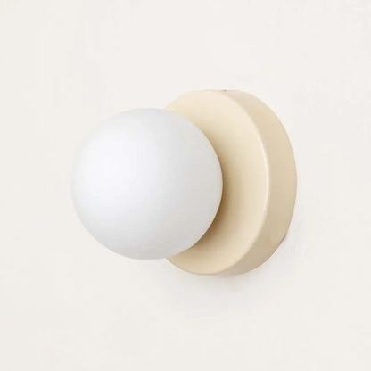 Glass Wall Light | Mini Macaron Globe Sconce for Bedside, Children's Room, Hallway & Porch | Cream, Black, Sage, Oxblood or Terracotta, 10 or 12cm