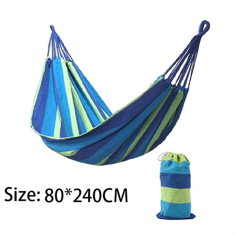 Double Hammock | 2-Person Cotton Canvas with Tree Straps for Garden