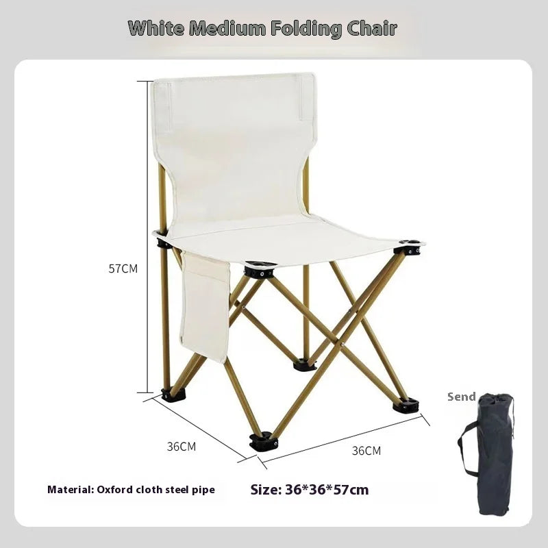 Foldable Camping Chair | Portable Lightweight with Side Pocket