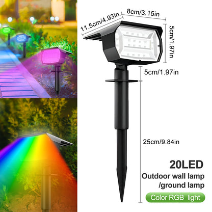 LED garden light wall mount option detail