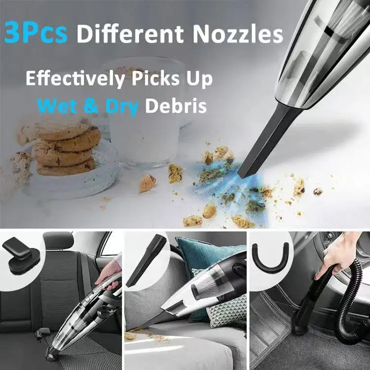 Handheld Cordless Vacuum | Portable Lightweight Car & Home Cleaner