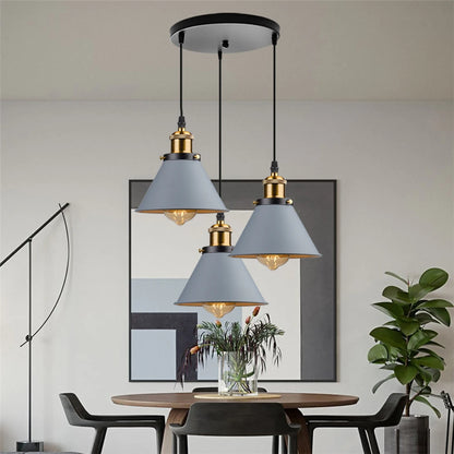 Loft | Industrial Retro Pendant Light – Single & 3-Light Cluster, E27