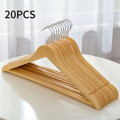 Wooden hangers non-slip grip coat shoulder support