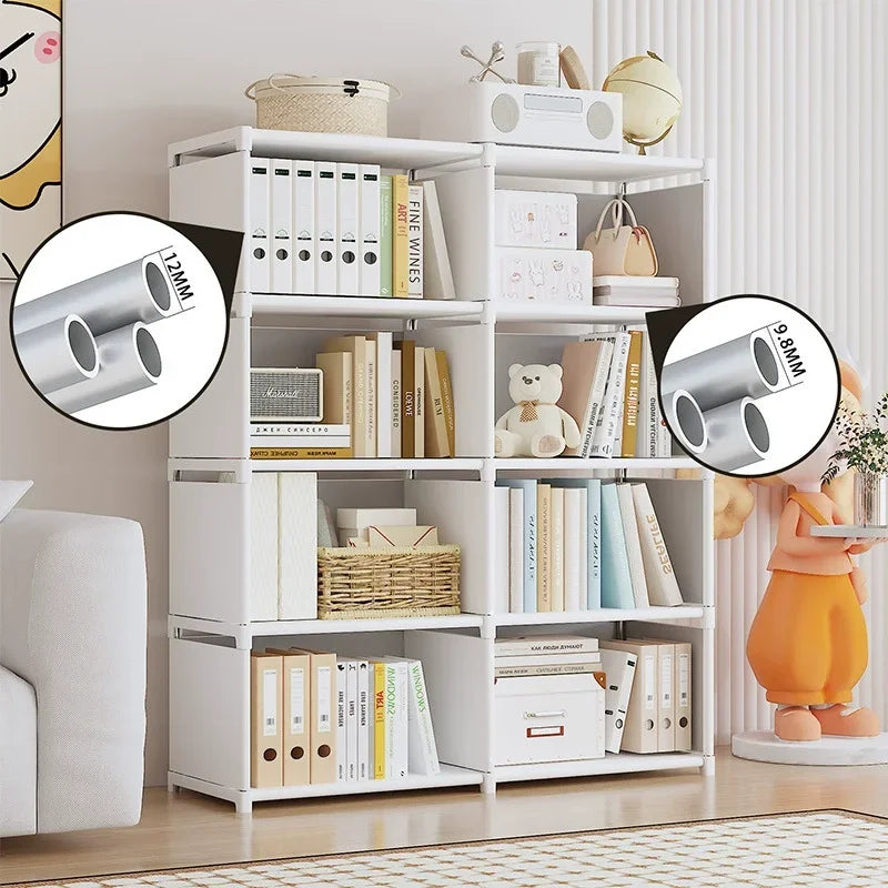 Freestanding Bookcase | Multi-Tier Display Shelf Easy Assembly