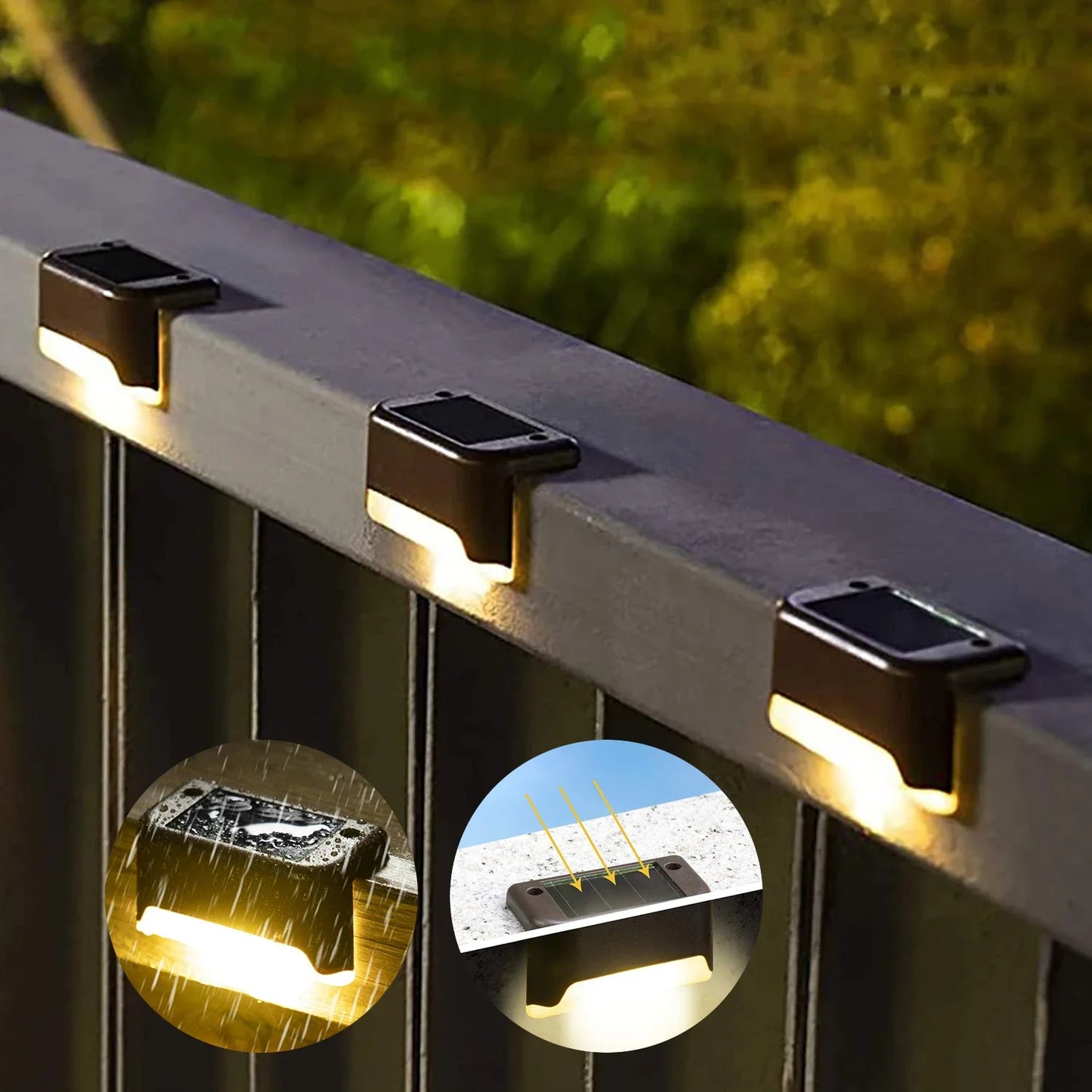 Solar Deck & Step Lights | Waterproof LED Fence Post Lights, up to 12-Pack