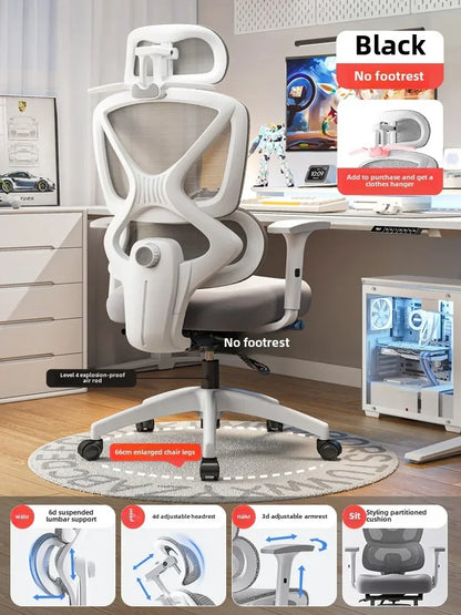 Ergonomic gaming chair headrest pillow comfort feature