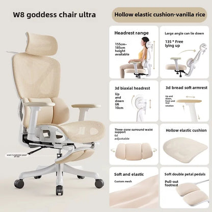Ergonomic desk chair mesh back ventilation close-up