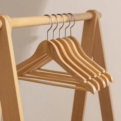 Wooden hangers non-slip notched shoulders for suits