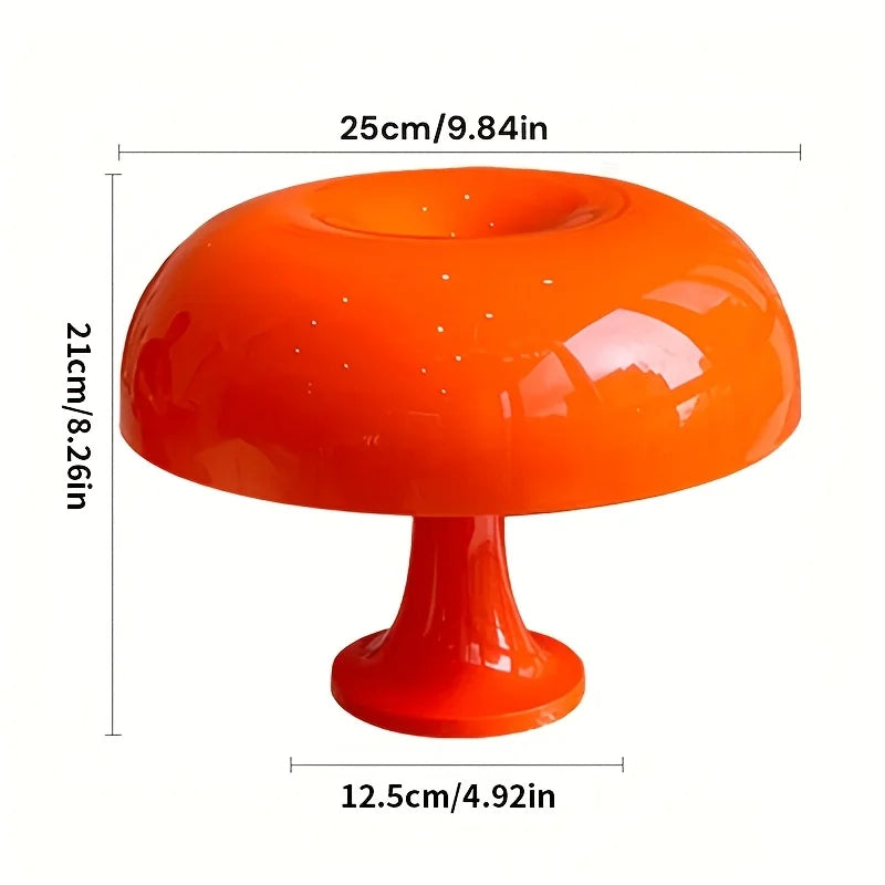 Retro Mushroom Table Lamp | Dimmable Tri-Colour LED Bedside Light