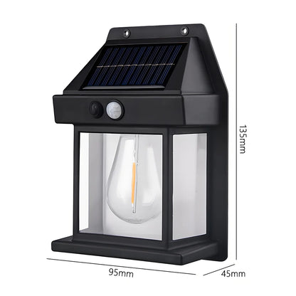 Solar Wall Lantern | Outdoor LED Garden & Fence Light with Motion Sensor
