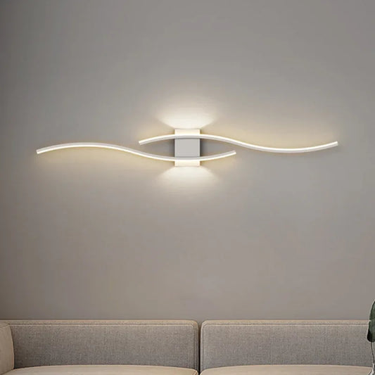 LED wall light slim aluminium sconce lamp front view