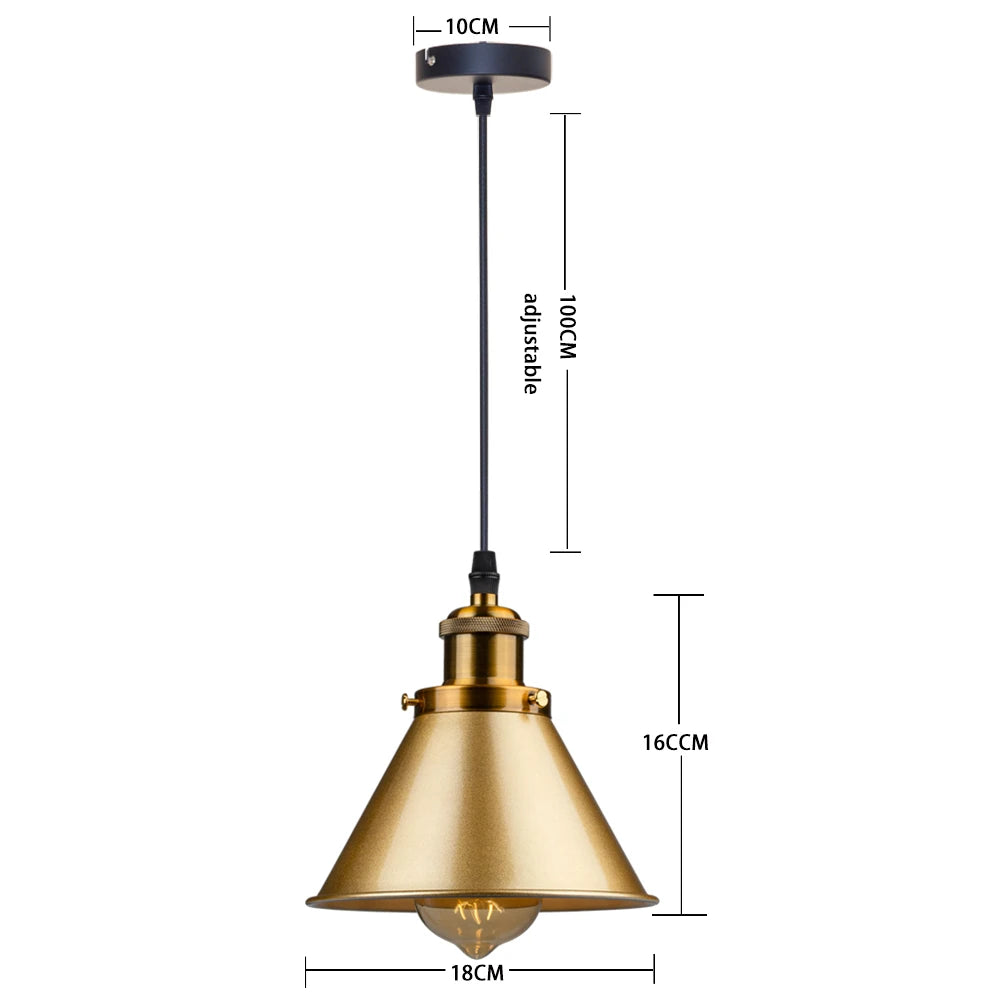 Loft | Industrial Retro Pendant Light – Single & 3-Light Cluster, E27