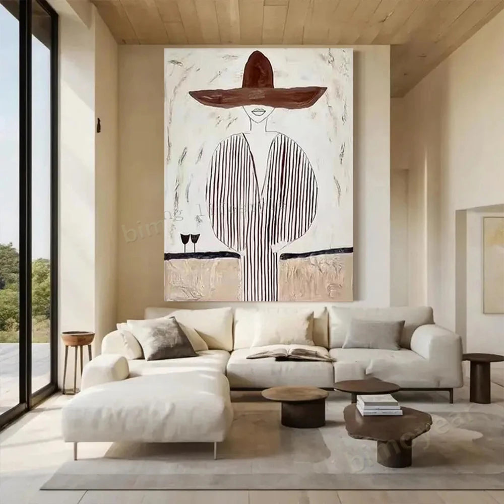 Abstract Oil Painting on Canvas | Handmade Wall Art for Living Room