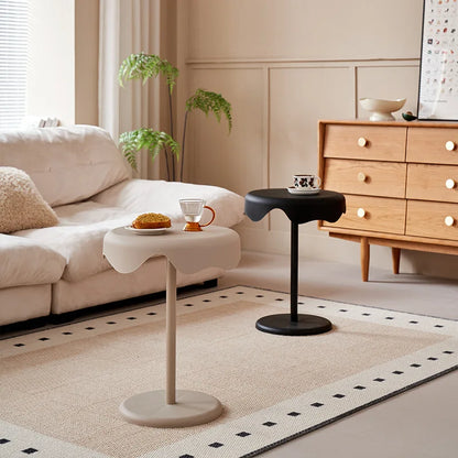 Round Bedside Table | Small Accent Side Table for Living Room