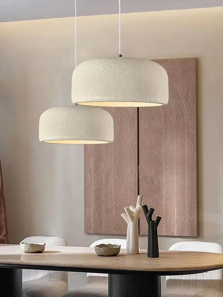 Wabi sabi hanging lamp loft bedroom warm glow