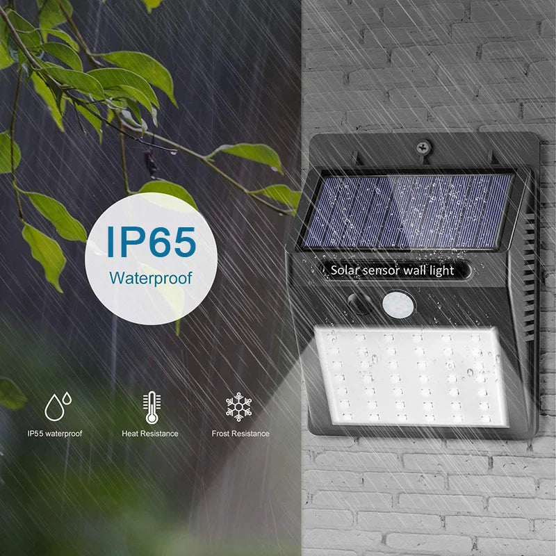 Solar Security Wall Lights | 30 LED PIR Motion Sensor Outdoor Lamp Multi-Pack
