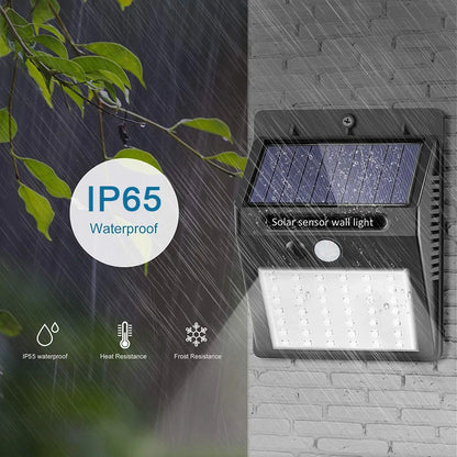 Solar Security Wall Lights | 30 LED PIR Motion Sensor Outdoor Lamp Multi-Pack