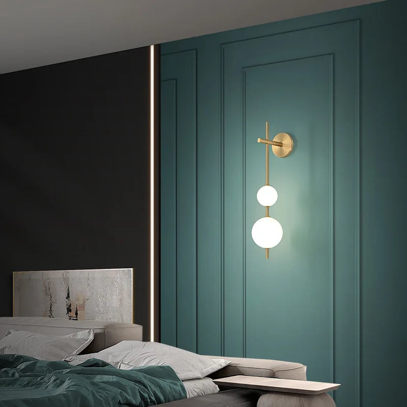 Slim aluminium wall sconce warm white living room