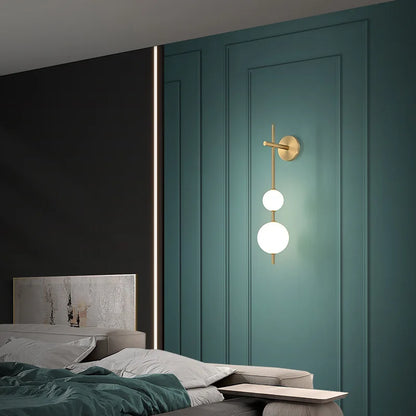 Slim aluminium wall sconce warm white living room