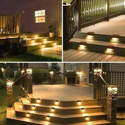 Solar Deck & Step Lights | Waterproof LED Fence Post Lights, up to 12-Pack