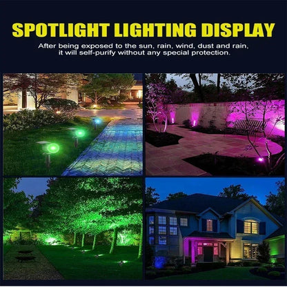 Solar Garden Spotlights | Adjustable 9-LED Outdoor Landscape Lights, 1–4 Pack