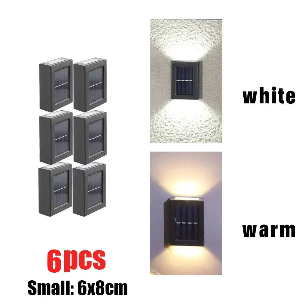 Solar fence light 6 pack multi-unit installation