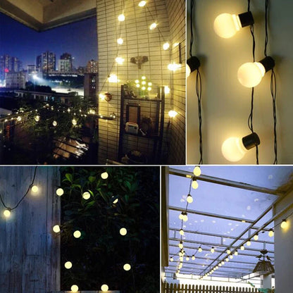 Garden patio globe fairy lights 12m length option