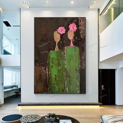 Abstract Oil Painting on Canvas | Handmade Wall Art for Living Room