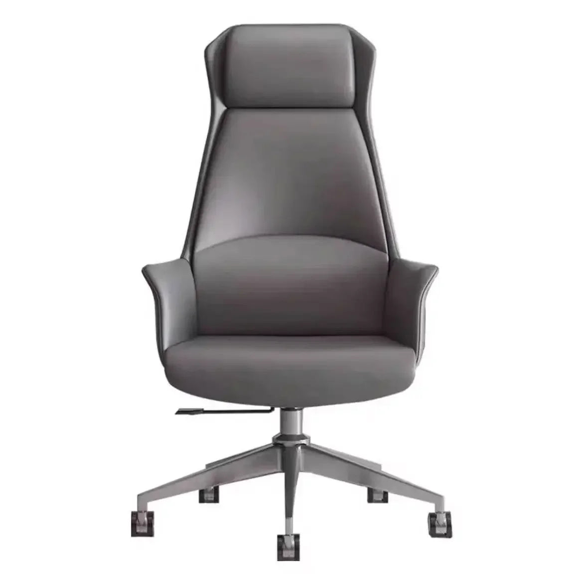 PU leather desk chair stitching and material detail