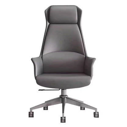 PU leather desk chair stitching and material detail