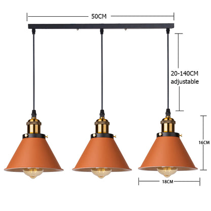Loft | Industrial Retro Pendant Light – Single & 3-Light Cluster, E27