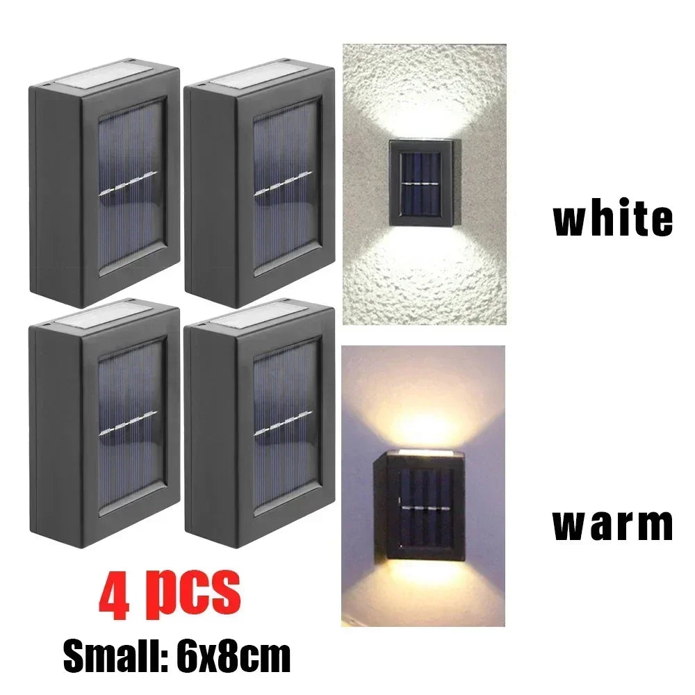 Wall washer light solar panel charging detail